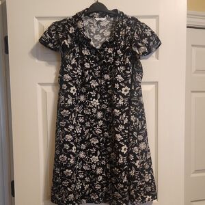 Time and Tru Black & White Floral Dress, XXL (20), Like New